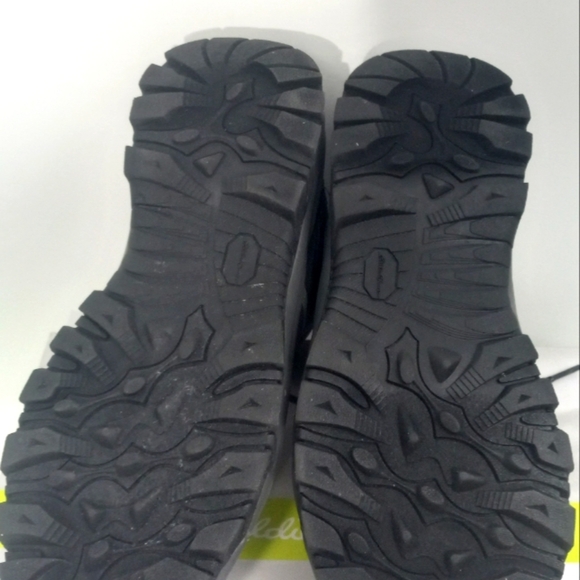 EDDIE BAUER GRAY HIKING WATER RESISTANT NYLON SOCK LINING BOOT SIZE 11